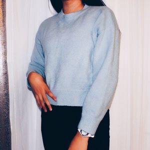 Blue Cropped Sweater